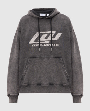 Off-White Grey hoodie with logo print 44MBB085S26F00F