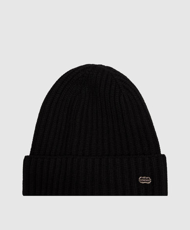 Black cashmere hat