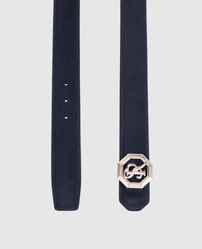 Stefano Ricci Blue suede belt N381SDC366P
