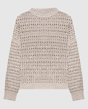 Brunello Cucinelli Beige sweater with wool and cashmere MGO378800