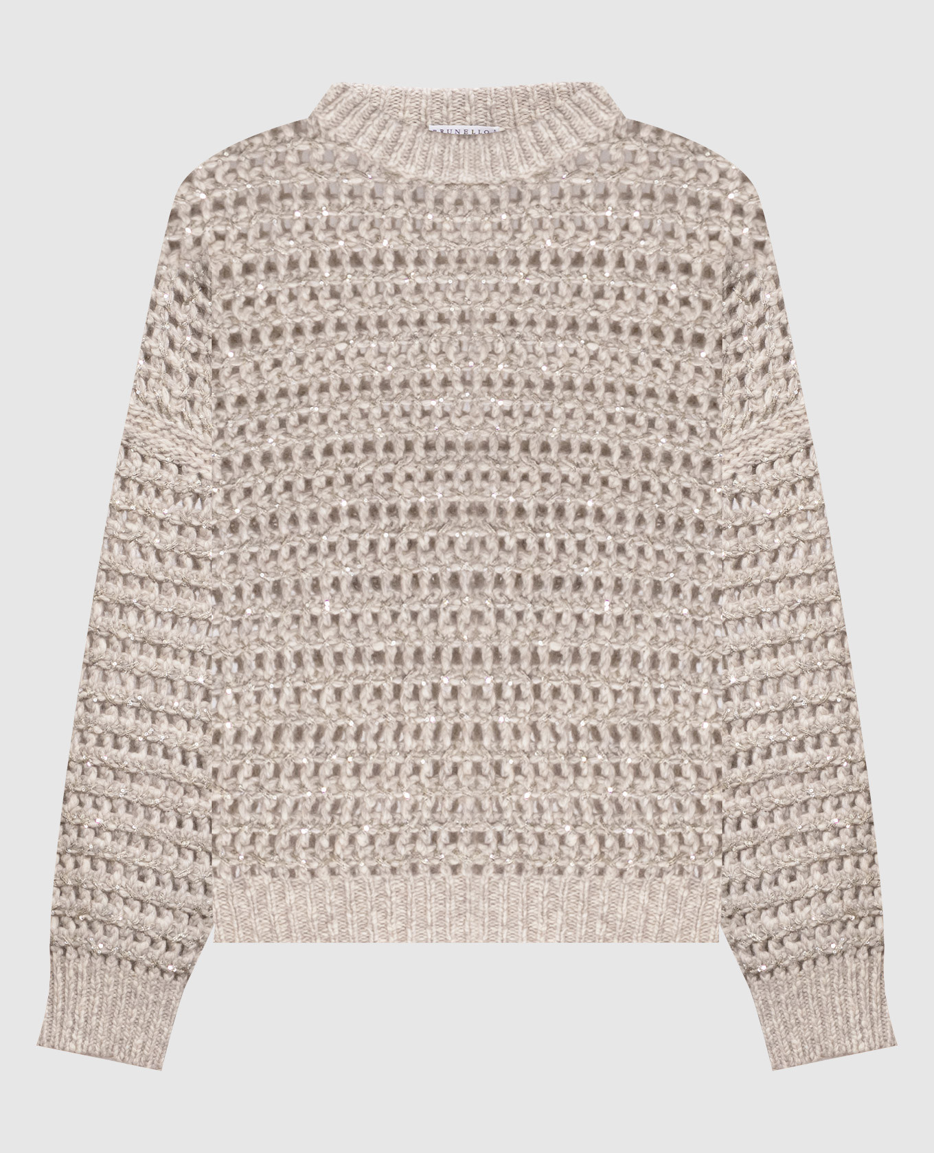 Beige sweater with wool and cashmere