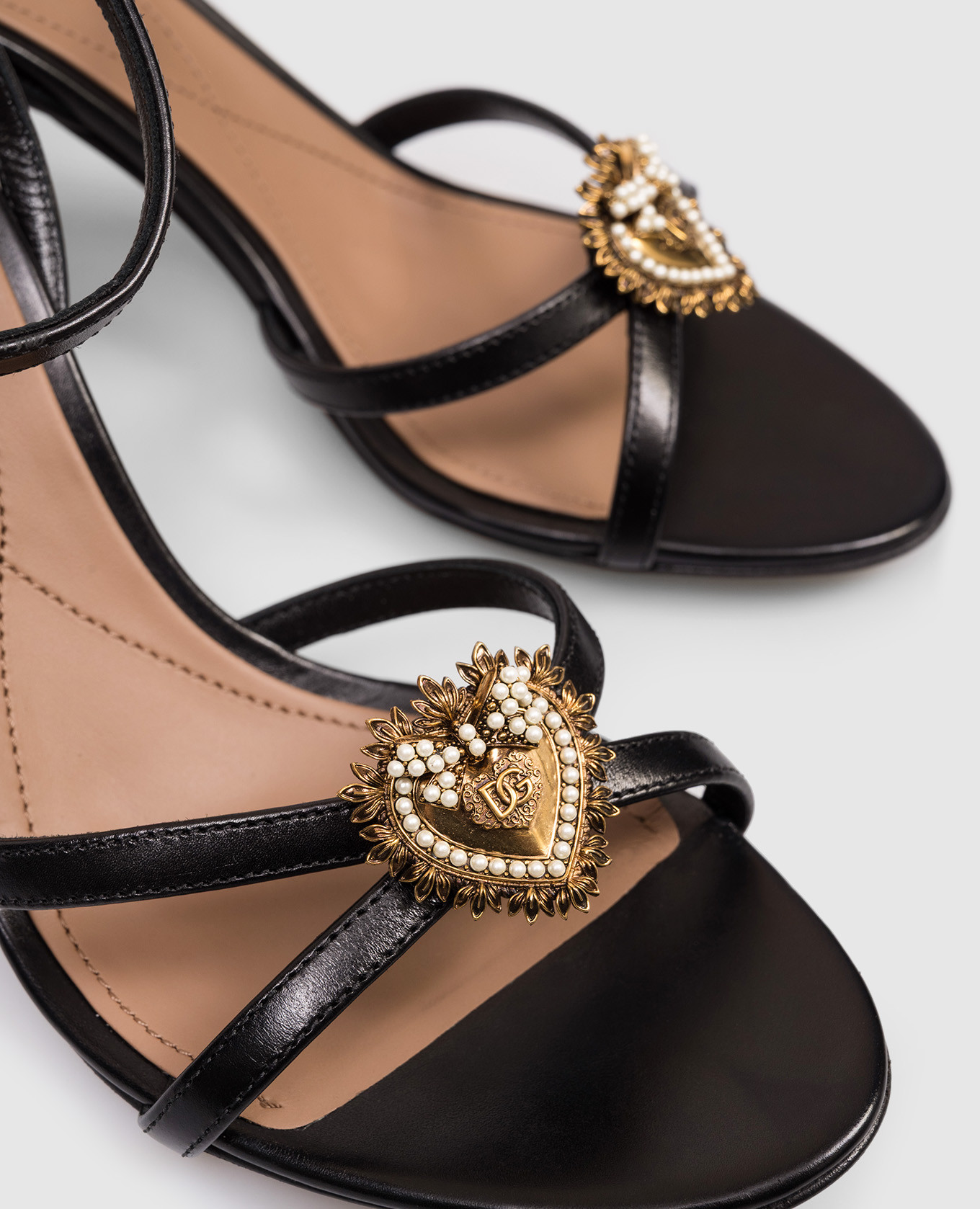 Devotion black leather sandals Dolce&Gabbana 5