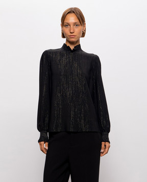 Twinset Black blouse with silk 262TT2210