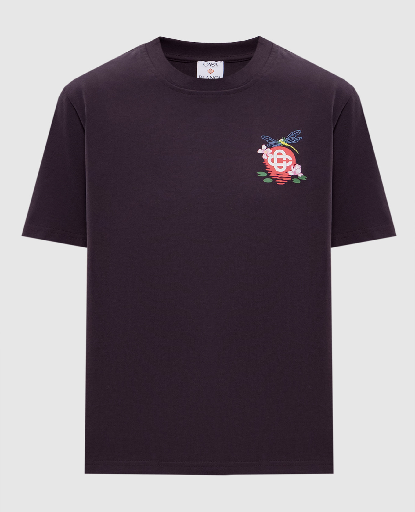 

Purple T-shirt with logo print Casablanca, Violet