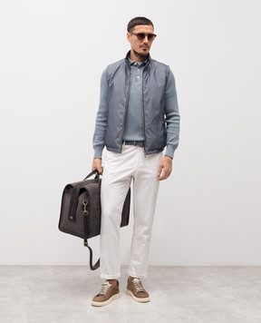 MooRER FIORESI blue reversible vest FIORESIWK