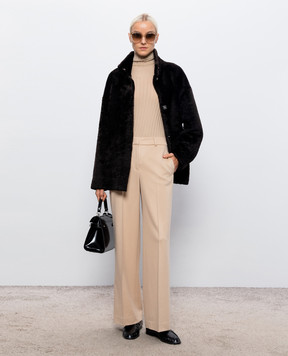 Babe Pay Pls Brown double-sided sheepskin coat 2323PRADO