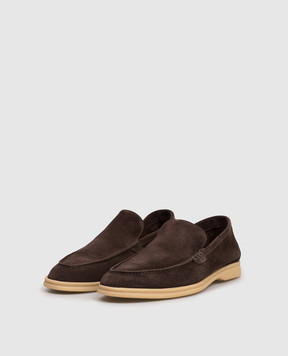 Lanciotti De Verzi Brown suede loafers FELIXLIGHTCACHEMIRE