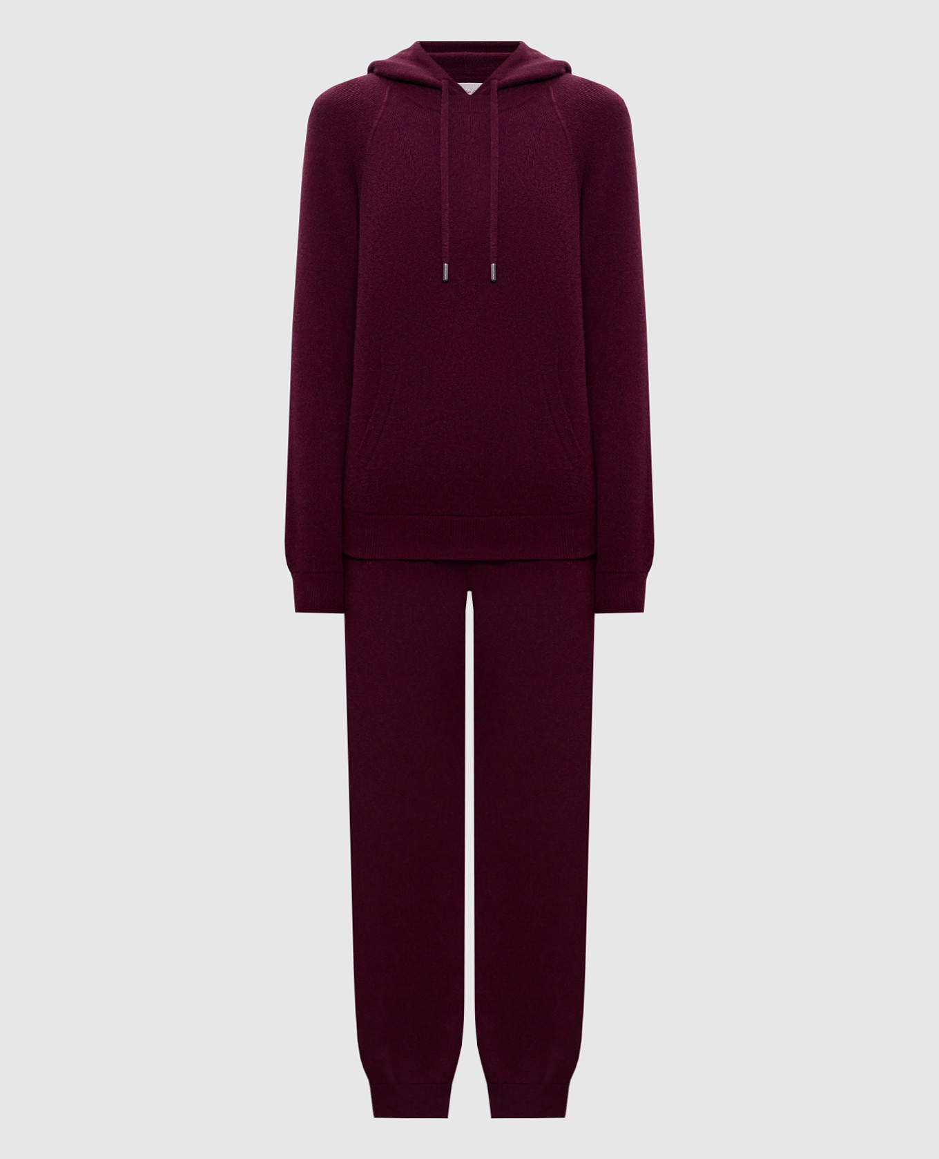 Burgundy cashmere tracksuit