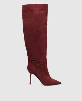 Babe Pay Pls Burgundy suede over-the-knee boots 631911ZA