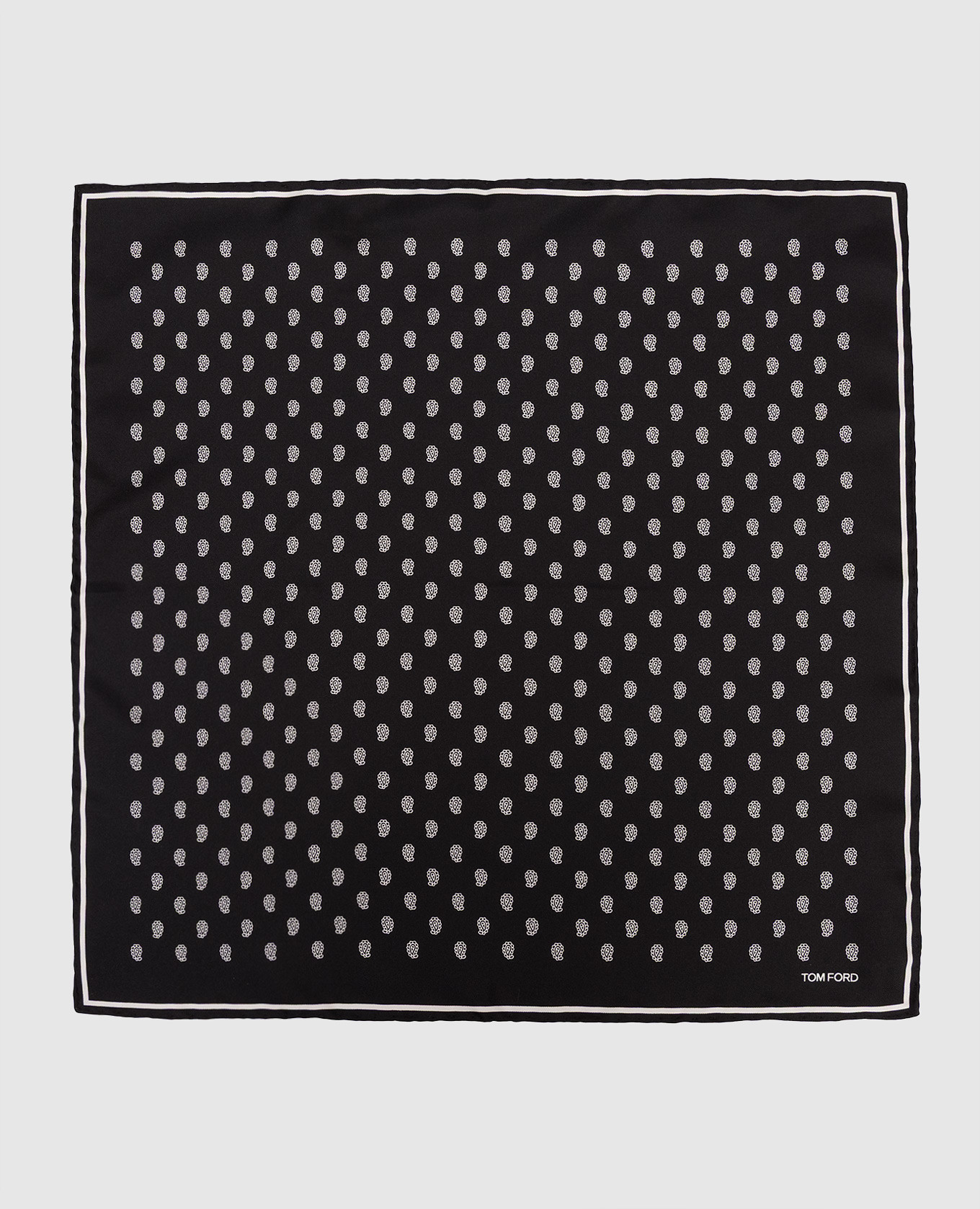 

Black patterned silk pachet Tom Ford