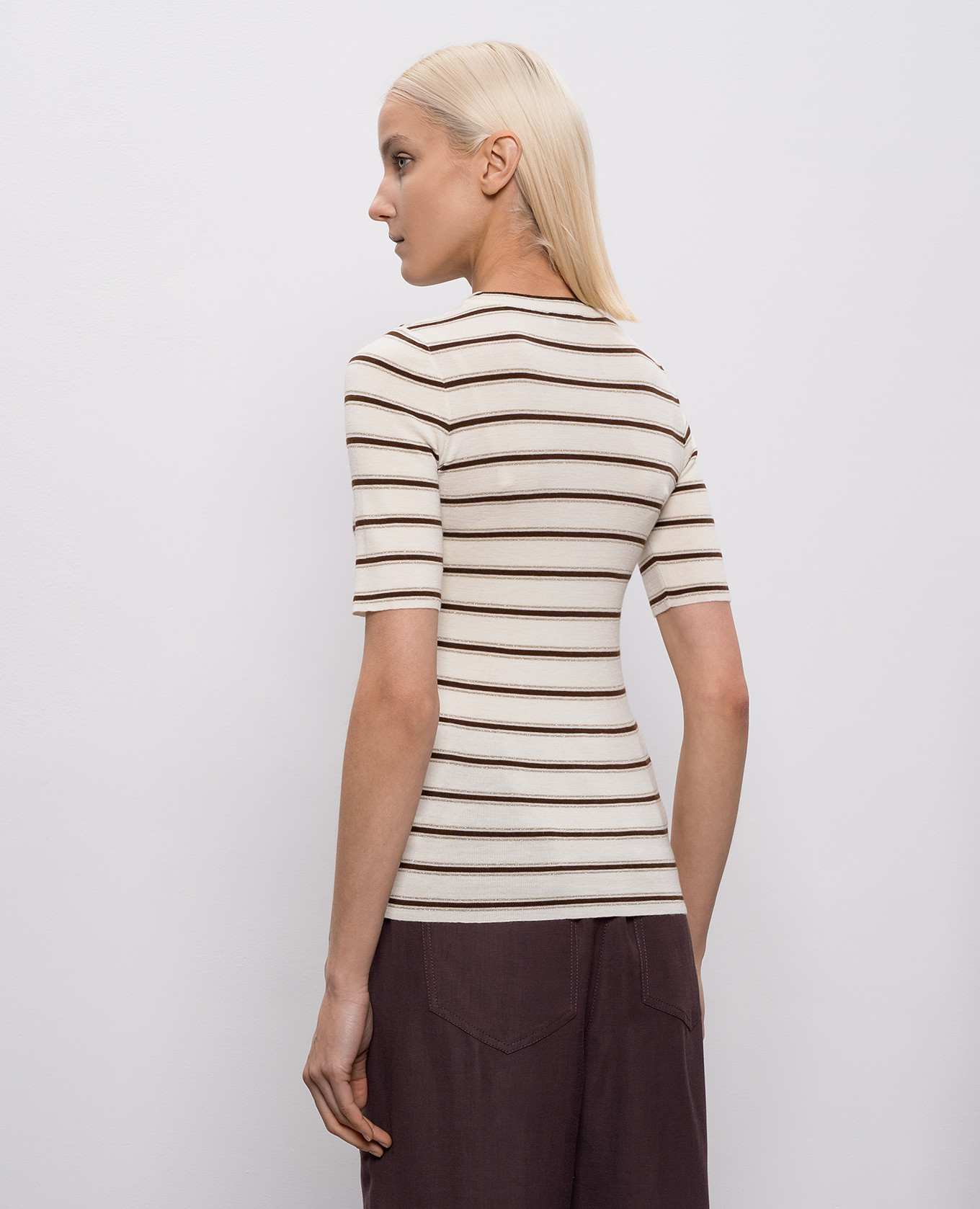 White wool and cashmere top Brunello Cucinelli 4