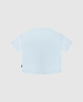 Palm Angels Children's blue T-shirt with print PBAA002S26JER004