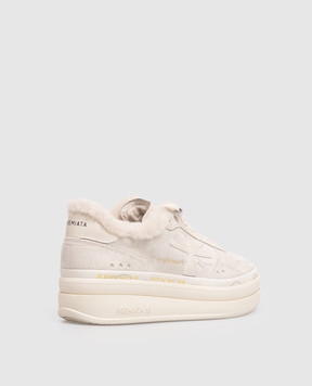 Premiata Micol grey suede sneakers with crocodile embossed pattern MICOL8700M