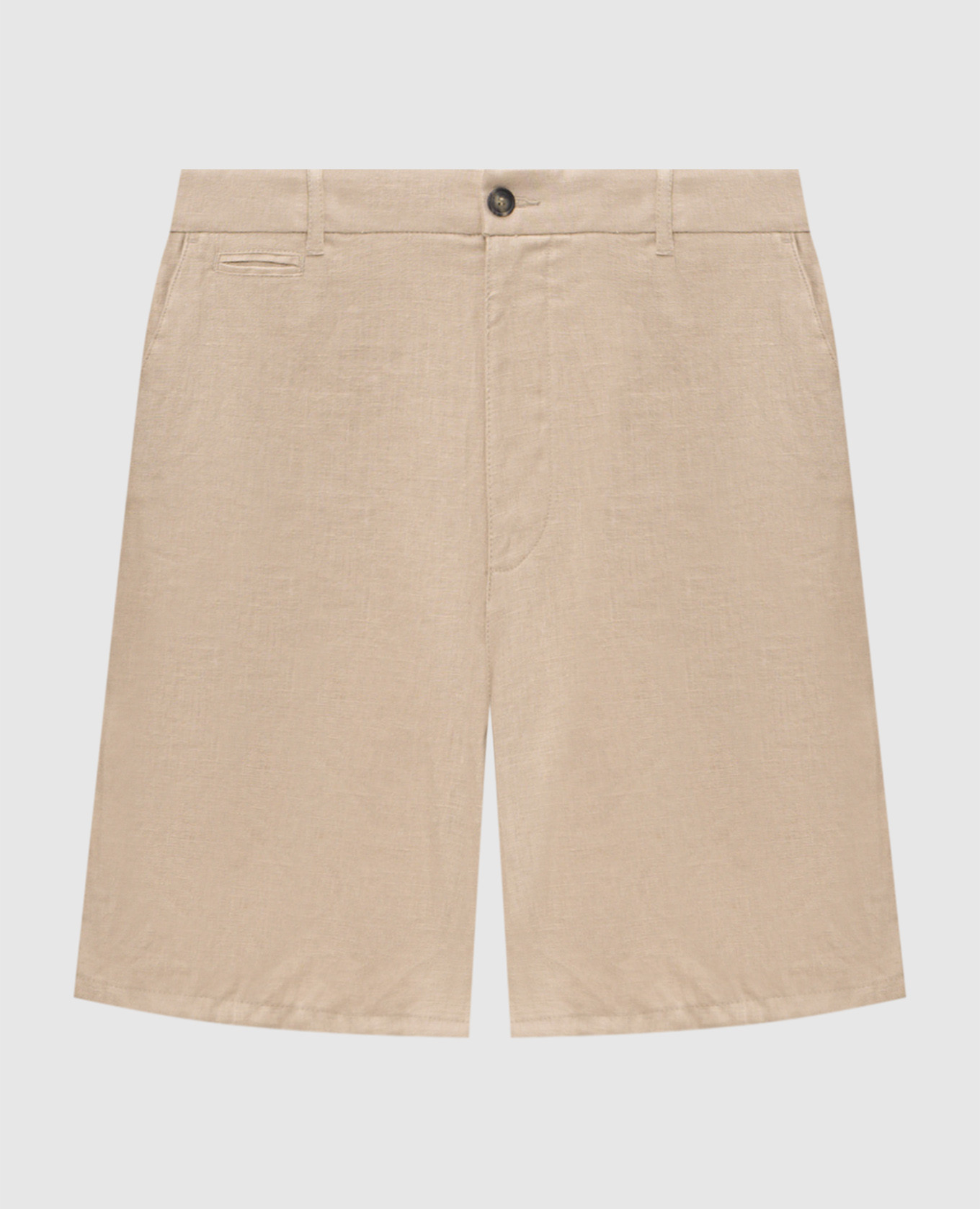 Beige linen shorts