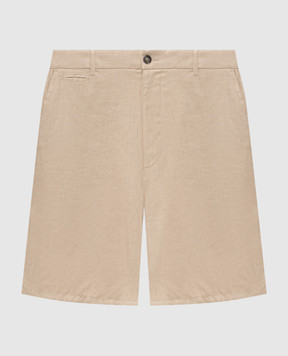 Trussardi Beige linen shorts P025M000117NMP312T38