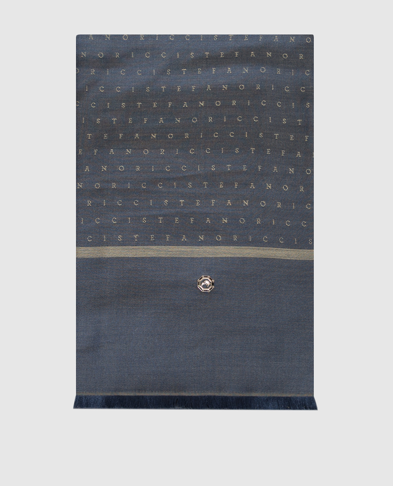 Blue silk and cashmere scarf