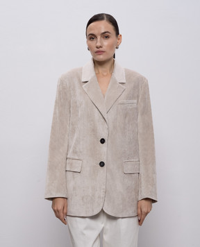 Peserico Beige corduroy jacket S0160001590