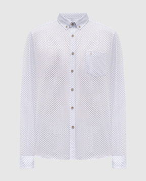 Florentino Blue paisley print shirt 225720520810
