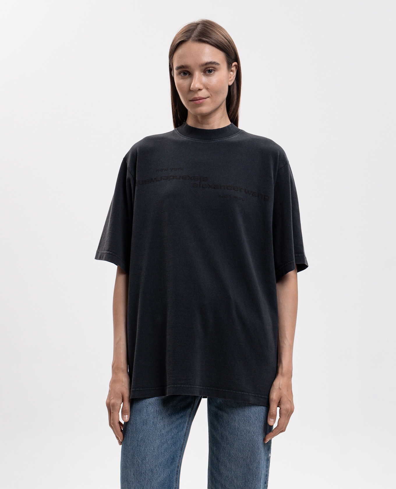 

Black t-shirt with logo print Alexander Wang