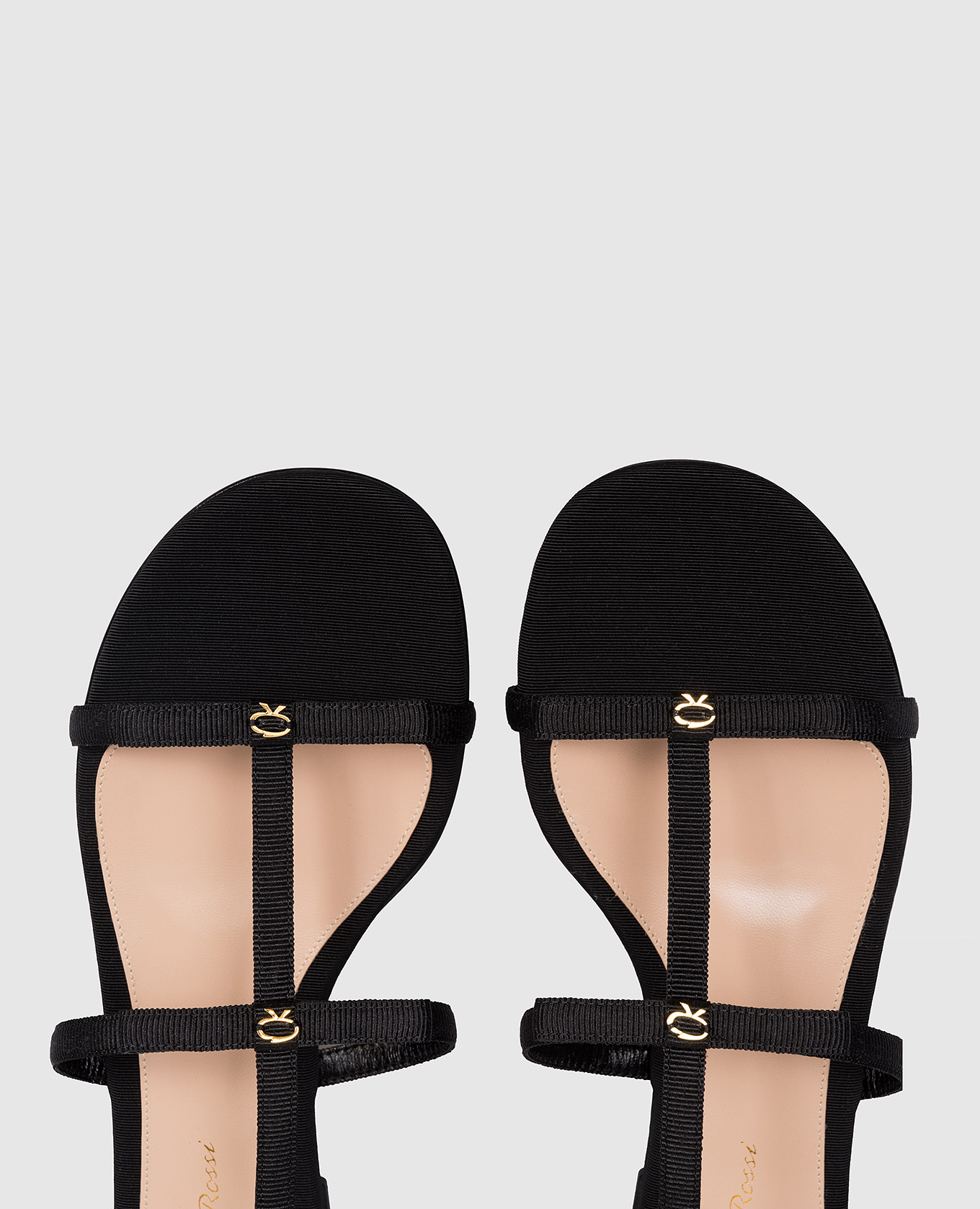 

Black sandals with emblem Gianvito Rossi