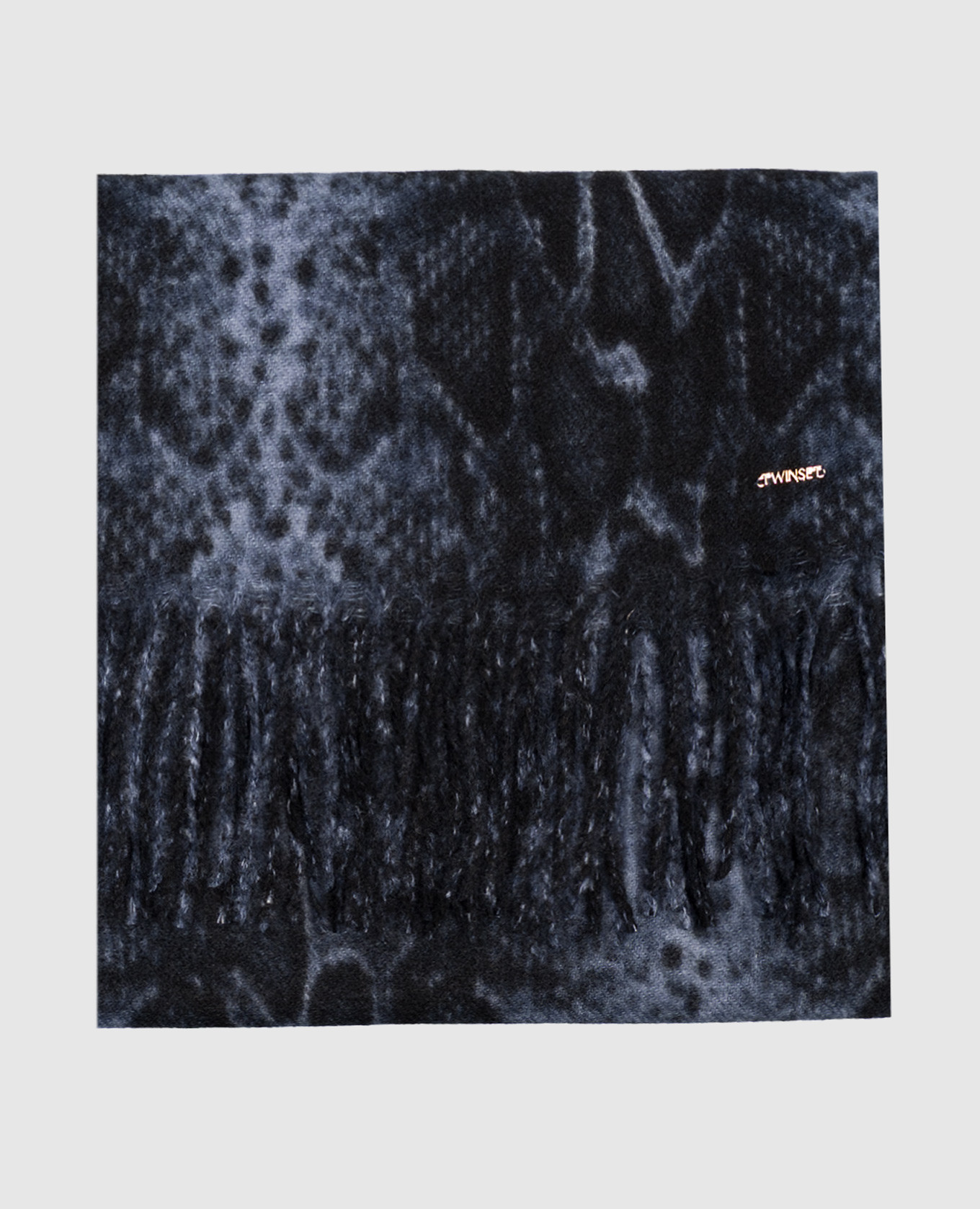 Blue scarf with print