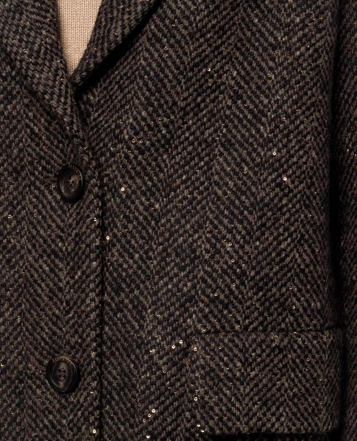 Brown patterned wool jacket Peserico 5