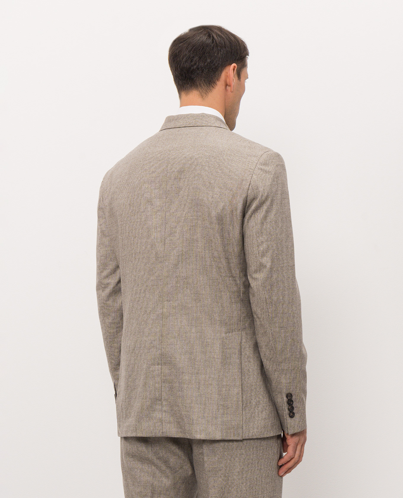 Beige wool jacket with a pattern Peserico 4