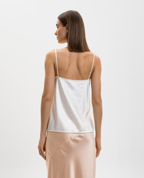 Ermanno Scervino White top with lace D482L319APXZV