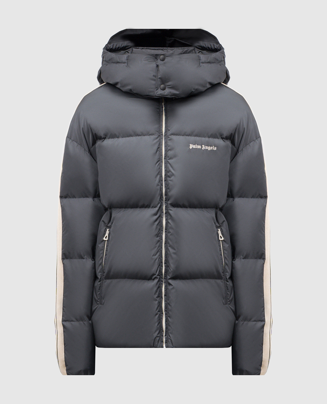 

Grey down jacket with logo Palm Angels