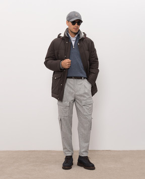 Brunello Cucinelli Grey wool cargo pants M038PF3010