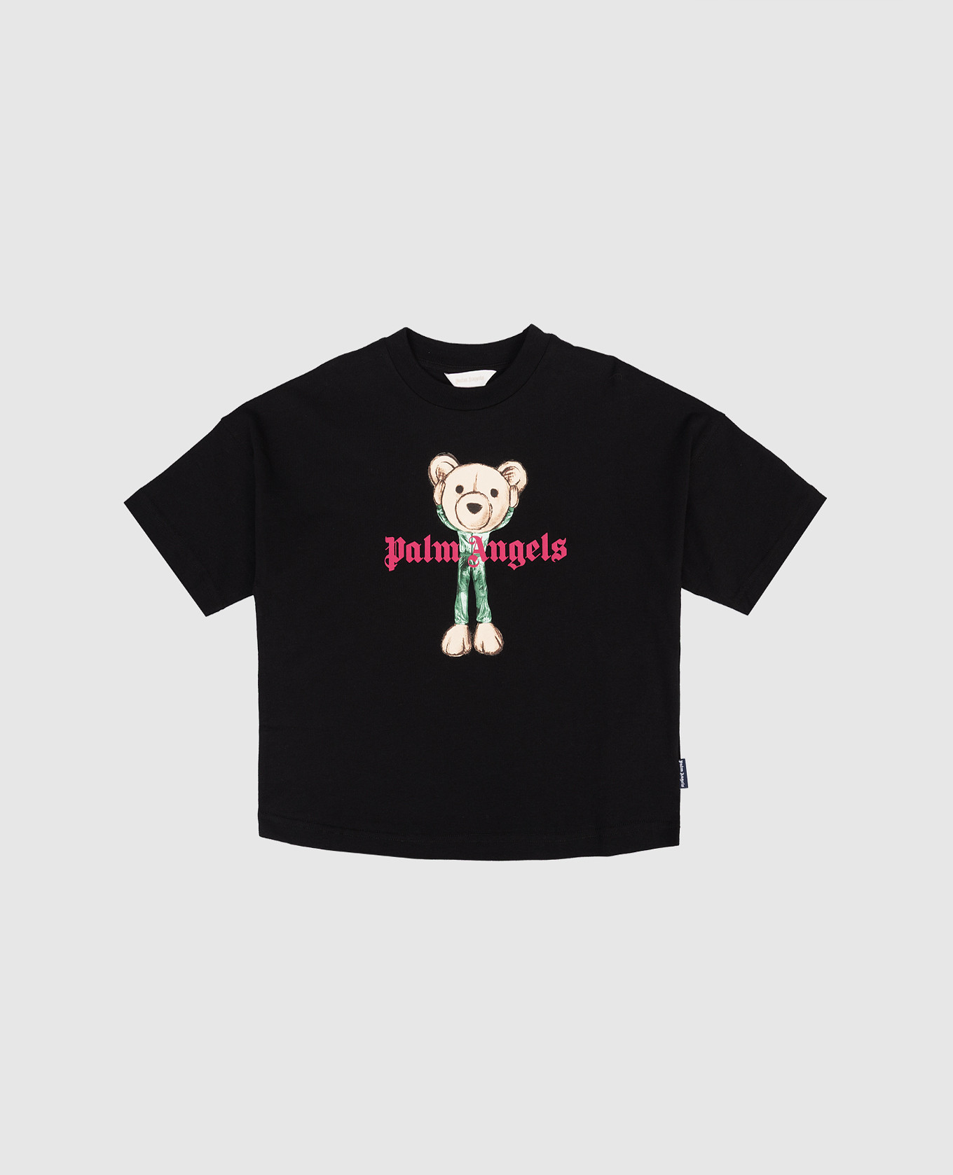 Children's black T-shirt with print
