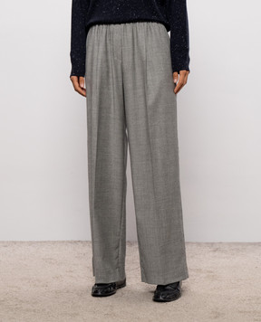 Peserico Gray wool pants P0480904463