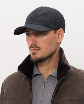 Canali Gray wool cap YA00122H146