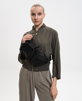 Y`S Yamamoto Black leather belt bag YQA02712