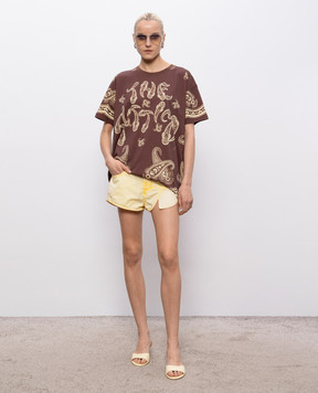The Attico Brown printed T-shirt 260WCT00353JJJ025PY