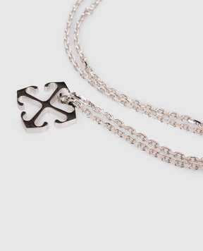 Off-White Silver chain with Arrow pendant OMOB157C99MET001
