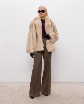 Rindi Beige fox fur coat 034VO026