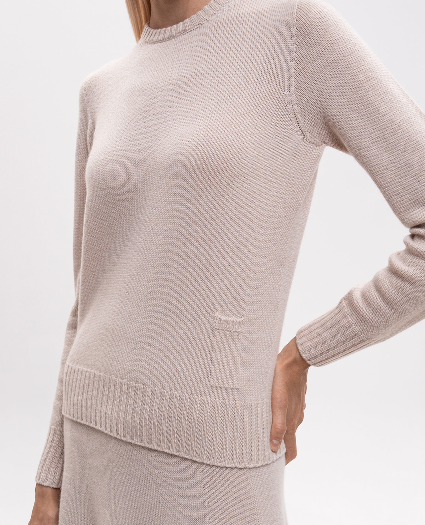 Beige cashmere jumper Agnona 5