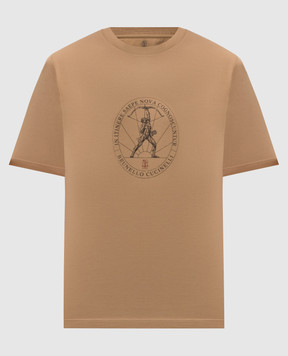 Brunello Cucinelli Brown T-shirt with print M0B138519