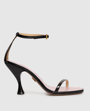 Thom Browne Black patent leather sandals FFA007A00216