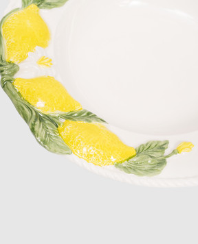 Les Ottomans White ceramic soup plate Lemon LMN13