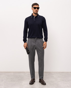 Peserico Dark gray wool pants R54274W02710