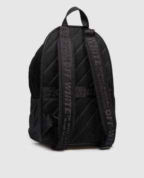 Off-White Black backpack with logo and emblem print OMNB126C99FAB001