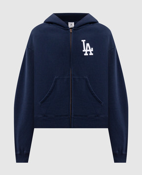 Sporty & Rich LA Serif blue insulated sports jacket ST094714669BL106