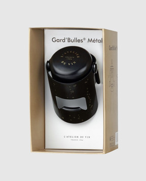 L`atelier du vin Gard'Bulles black metal stopper for champagne and sparkling wine 095681