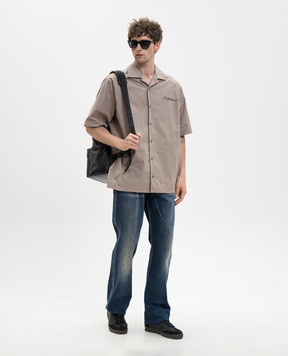 Off-White Gray shirt with Type Arrow emblem 44XGG01FS26F005