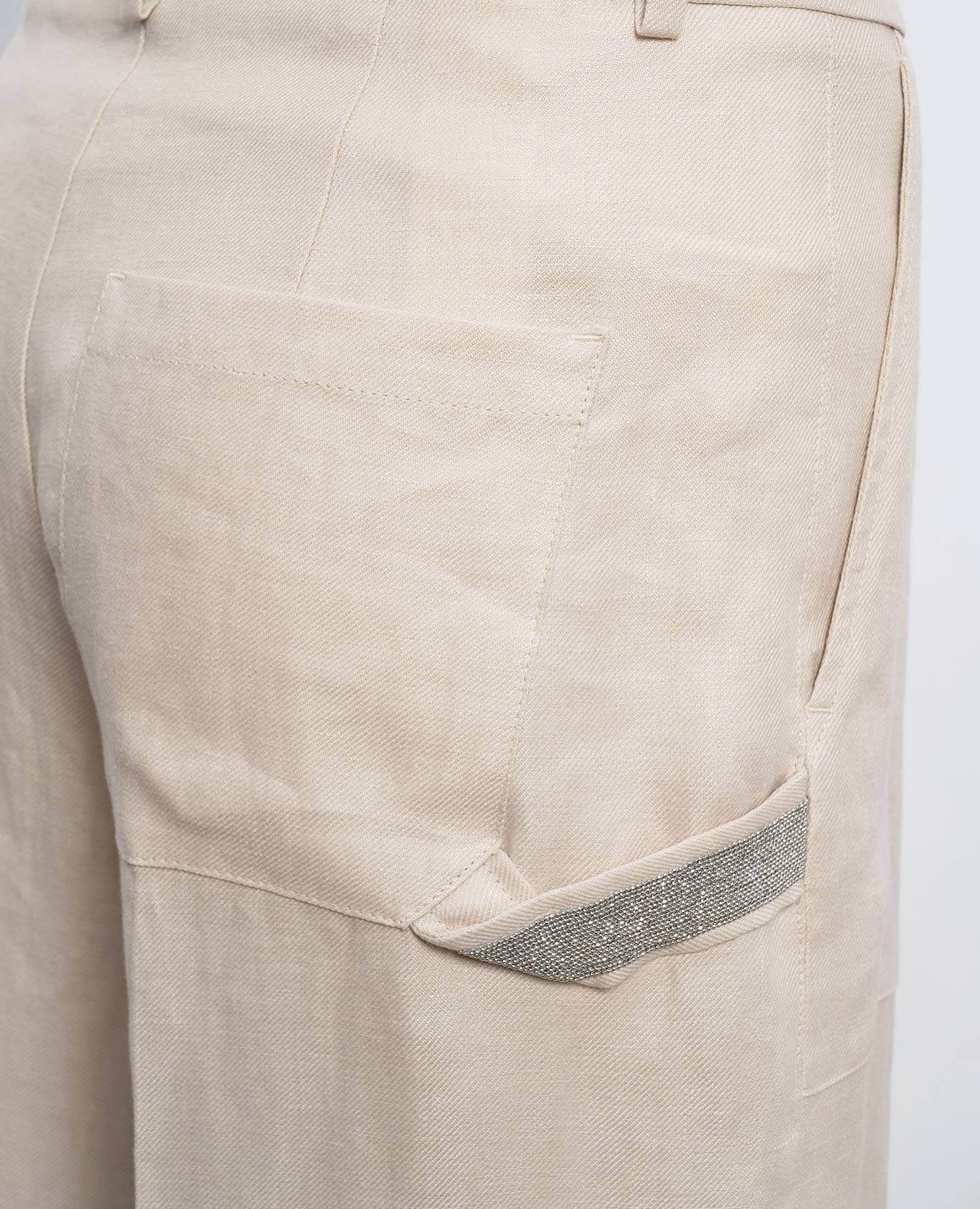 Beige linen pants Peserico 5