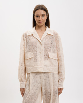 Ermanno Scervino Beige lace jacket D482I354EQF