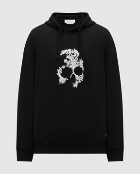 Alexander McQueen Black Skull print hoodie 862290QTAEL