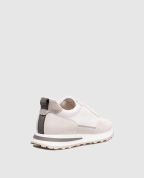 Pini Parma White leather sneakers with embossed logo RUNNERSTONE
